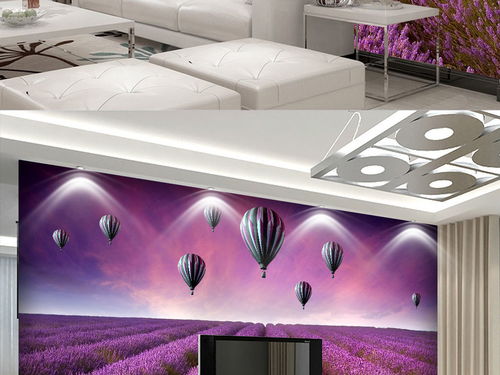 北歐薰衣草田園 詩意棲居，電視背景墻壁畫的藝術靈感